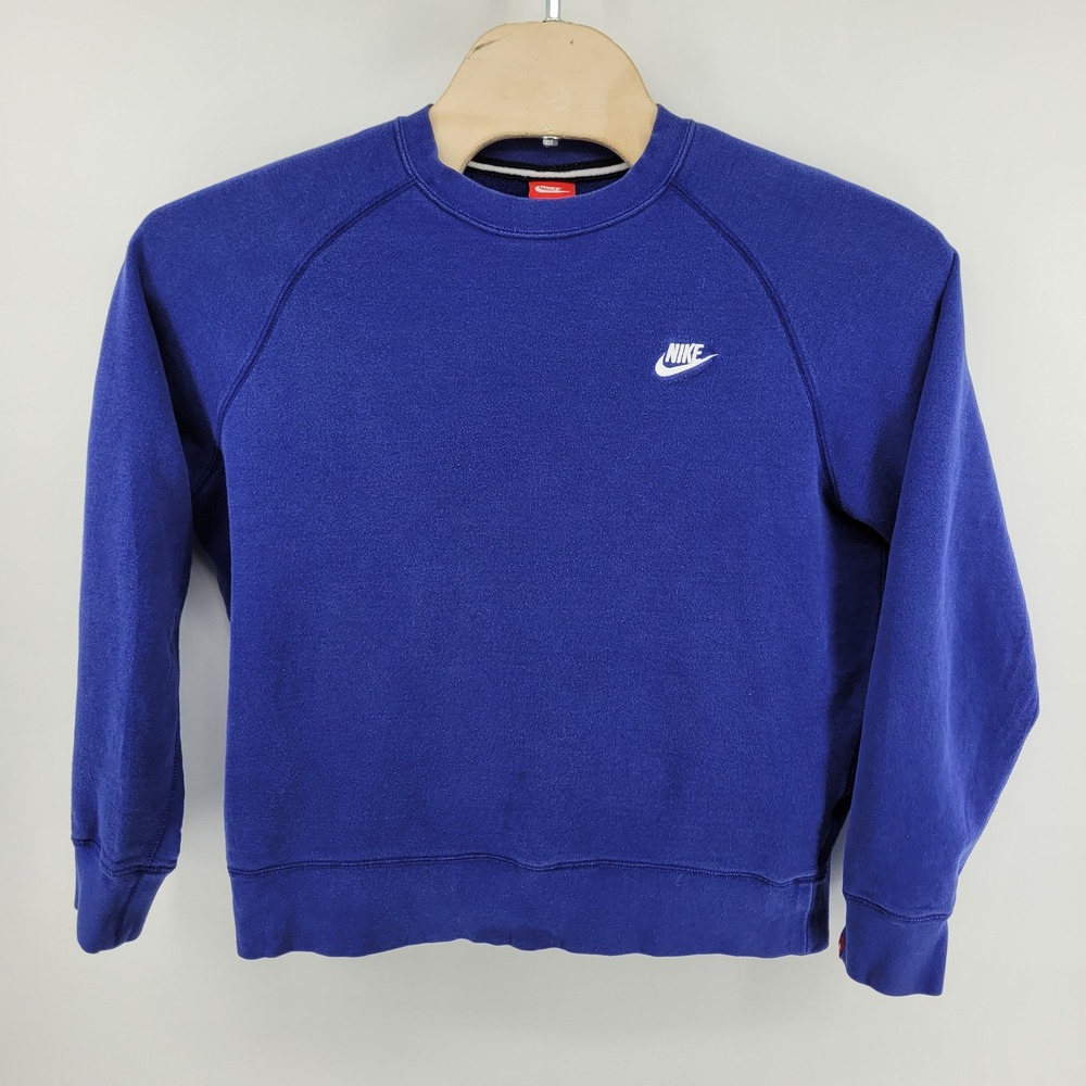 Nike Raglan Sleeve Crewneck Sweatshirt Mens XL‎ Blue Made in Malaysia